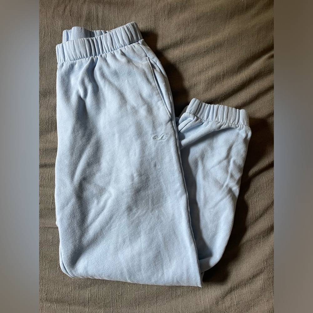 Baby blue Hollister jogger sweatpants